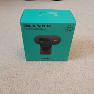 Logitech C505 HD Wired Business Webcam with 720p 30 fps and Long-Range Mic